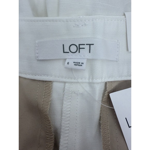 Loft White Peyton‎ Shorts New Sz 6 Pleated Front Classic Preppy Resort Wear #49 - Picture 8 of 10